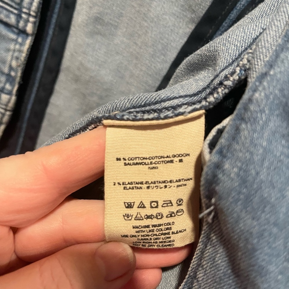 Free People Light Blue Military-Style Jean Jacket - Picture 10 of 14